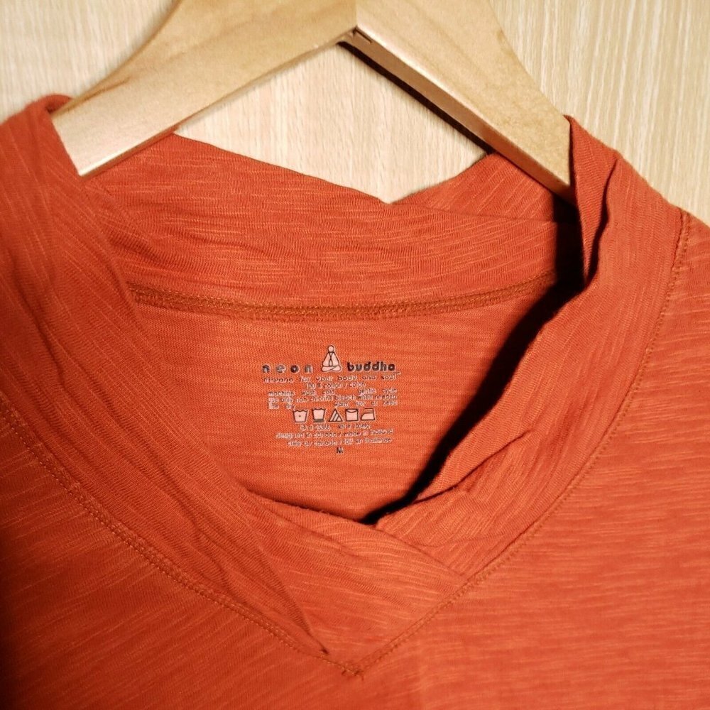 Neon Buddha Womens Orange Long Sleeve Knit Top Medium - Picture 3 of 4